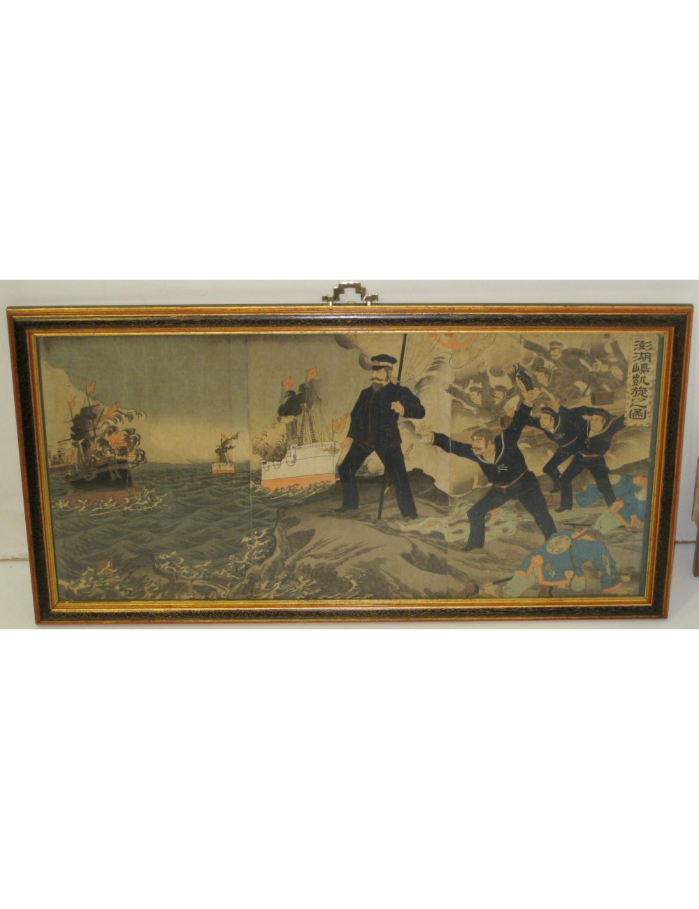 3 Stampe su carta di riso Guerra russa Guerra giapponese 1905 vinta dai giapponesi