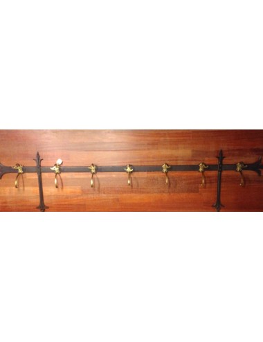 Iron/brass coat rack