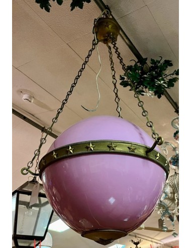 Lampadario rotondo rosa