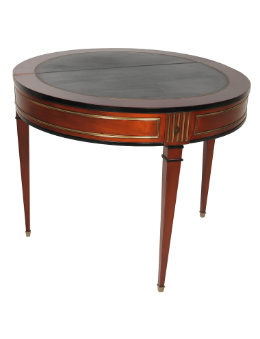 Tavolo / Consolle in mogano con profilature ottone, stile impero, seconda metà '700