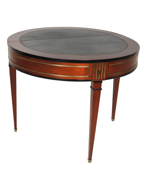 Tavolo / Consolle in mogano con profilature ottone, stile impero, seconda metà '700