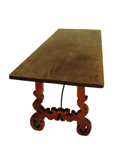 Rustic modern walnut table