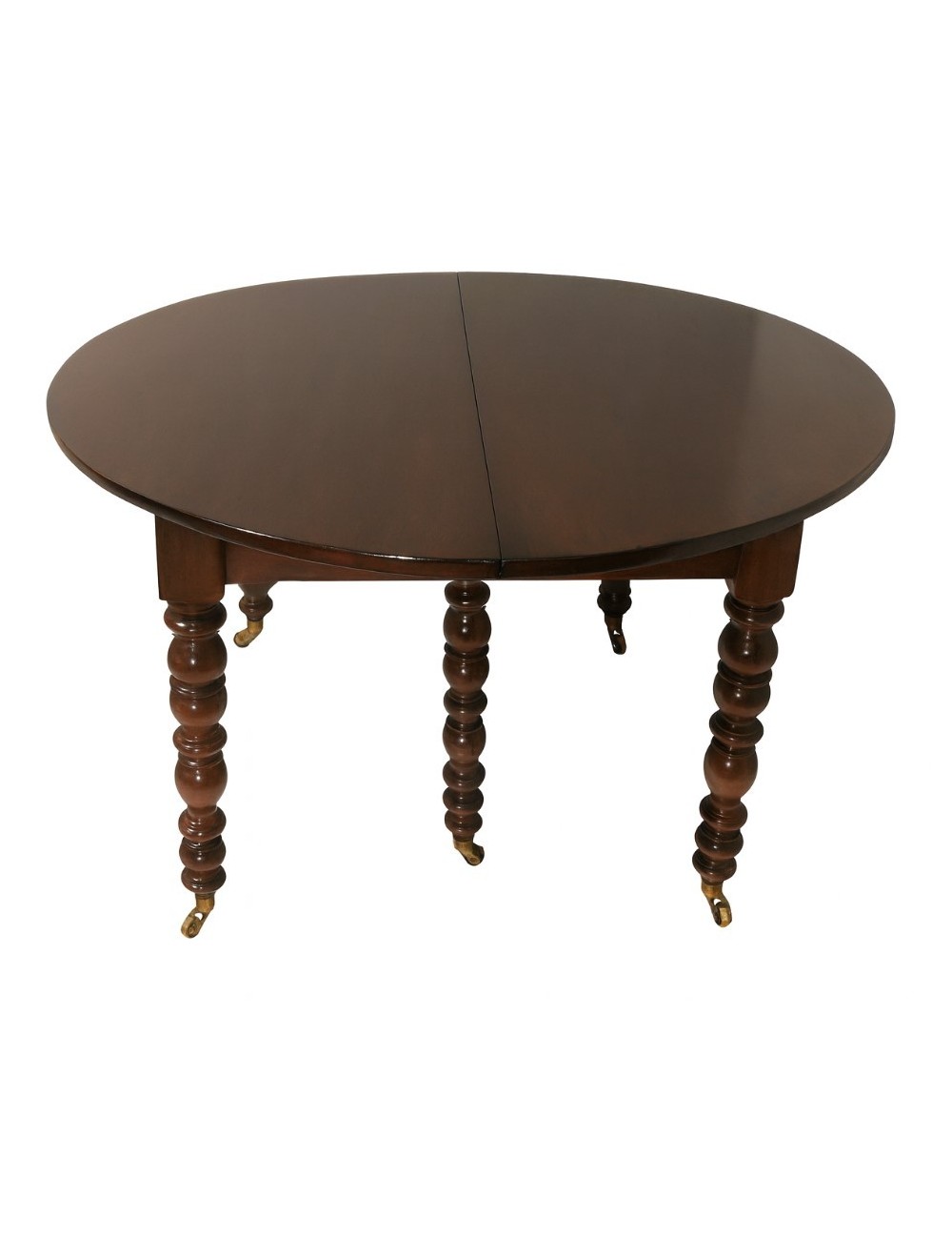 Oval walnut table (4 extensions missing)