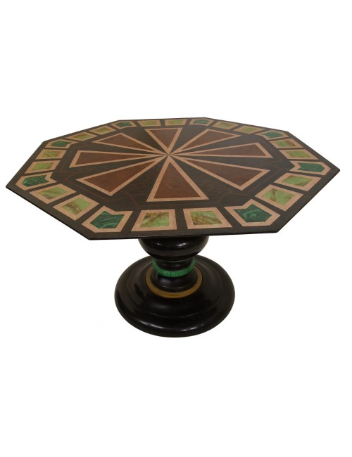L 17 - Marble table with modern wooden base
