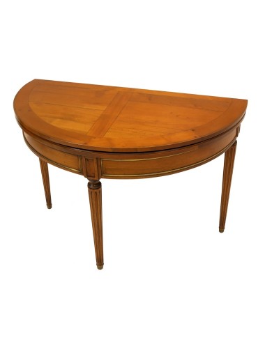 Consolle Tavolo in legno ciliegio con due allunghi in stile Luigi XVI