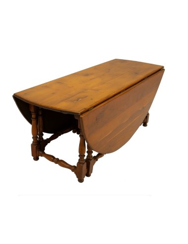 Tavolo ovale con ribalte in ciliegio epoca primo '900 stile rustico