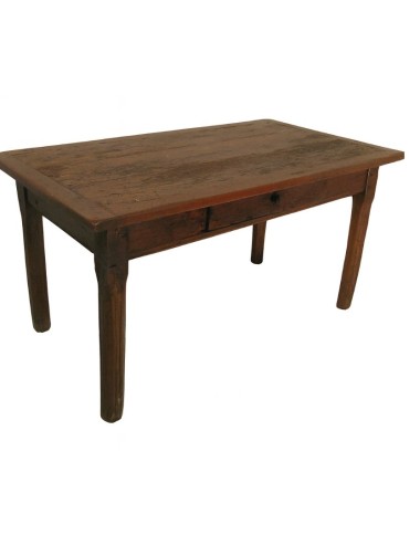 L12- Rectangular fir table with drawer