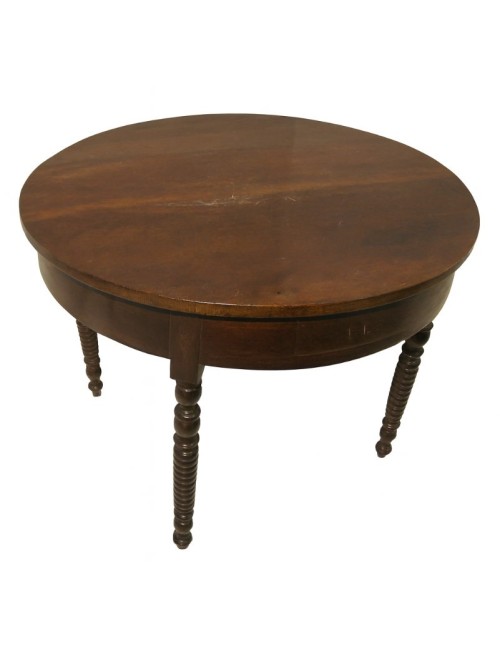 Tavolo in noce con gambe tornite epoca fine '800