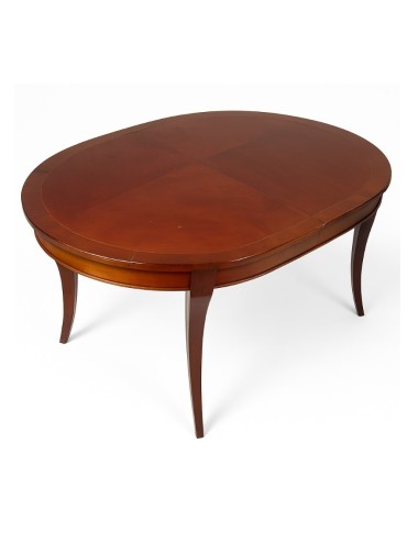 Oval table + 2 extensions in modern cherry wood