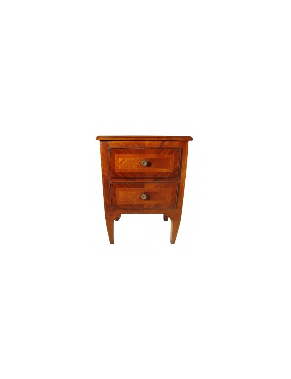 Walnut inlaid bedside table modern