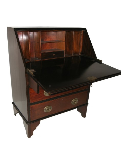 Ribalta epoca Vittoriana in mogano stile inglese con intarsi in bois de rose