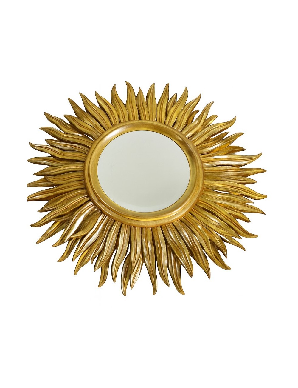 Specchiera moderna dorata in legno intagliato