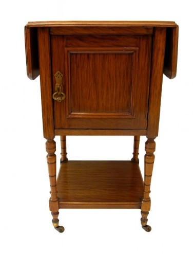 Mobiletto/Servant con un ripiano, un'antina e piano apribile con alette
