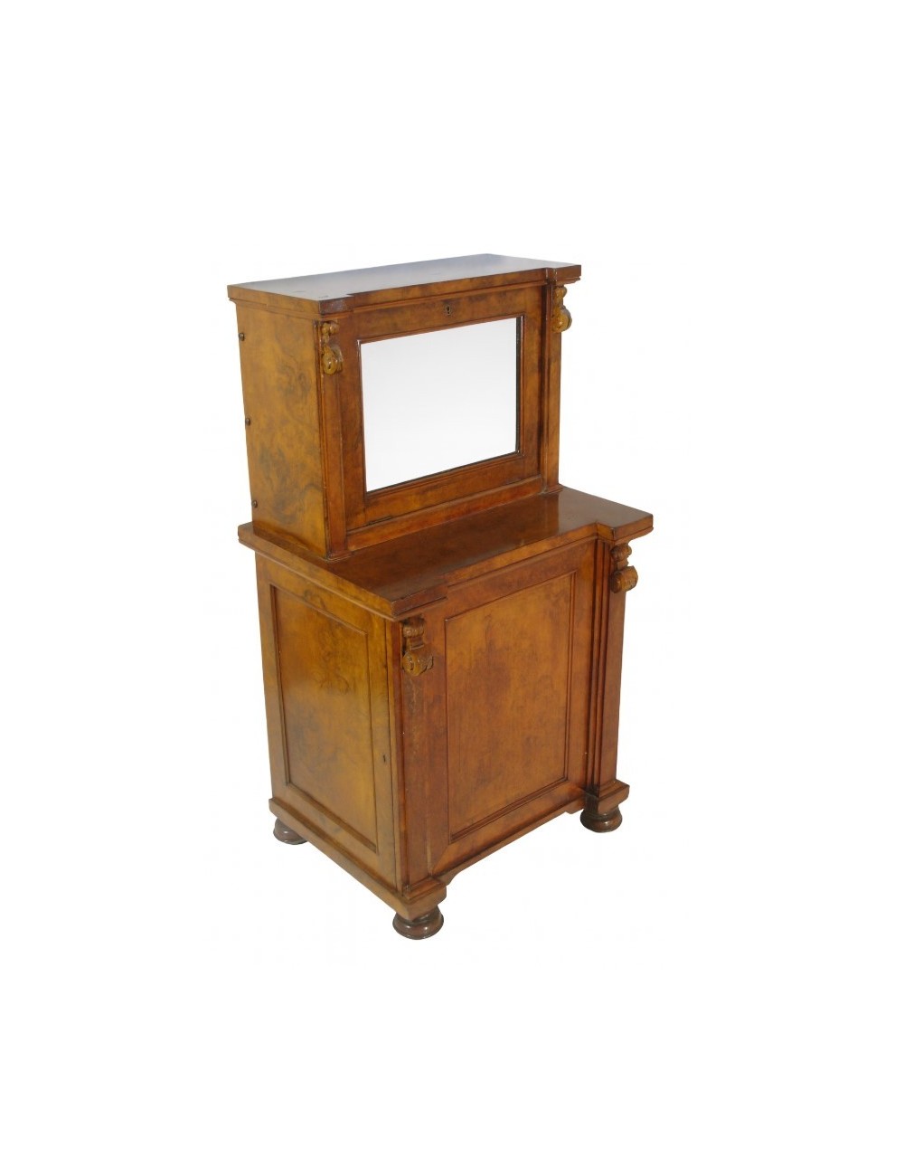 Scrivania modello Davenport in radica di noce