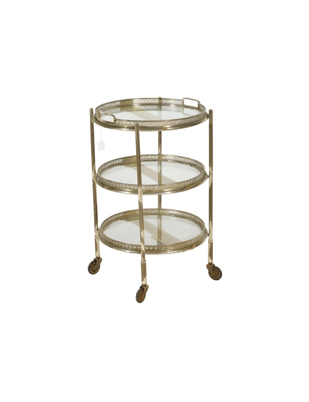 Etagère / Carrello servant moderno con tre ripiani . Piano top vassoio con maniglie
