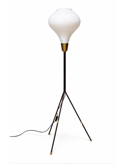 Lampada da terra in stile anni '50, caratterizzata da un design elegante e slanciato