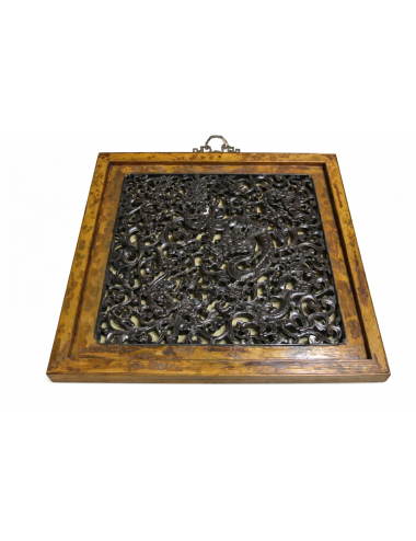 Grata parafuoco in ghisa e legno