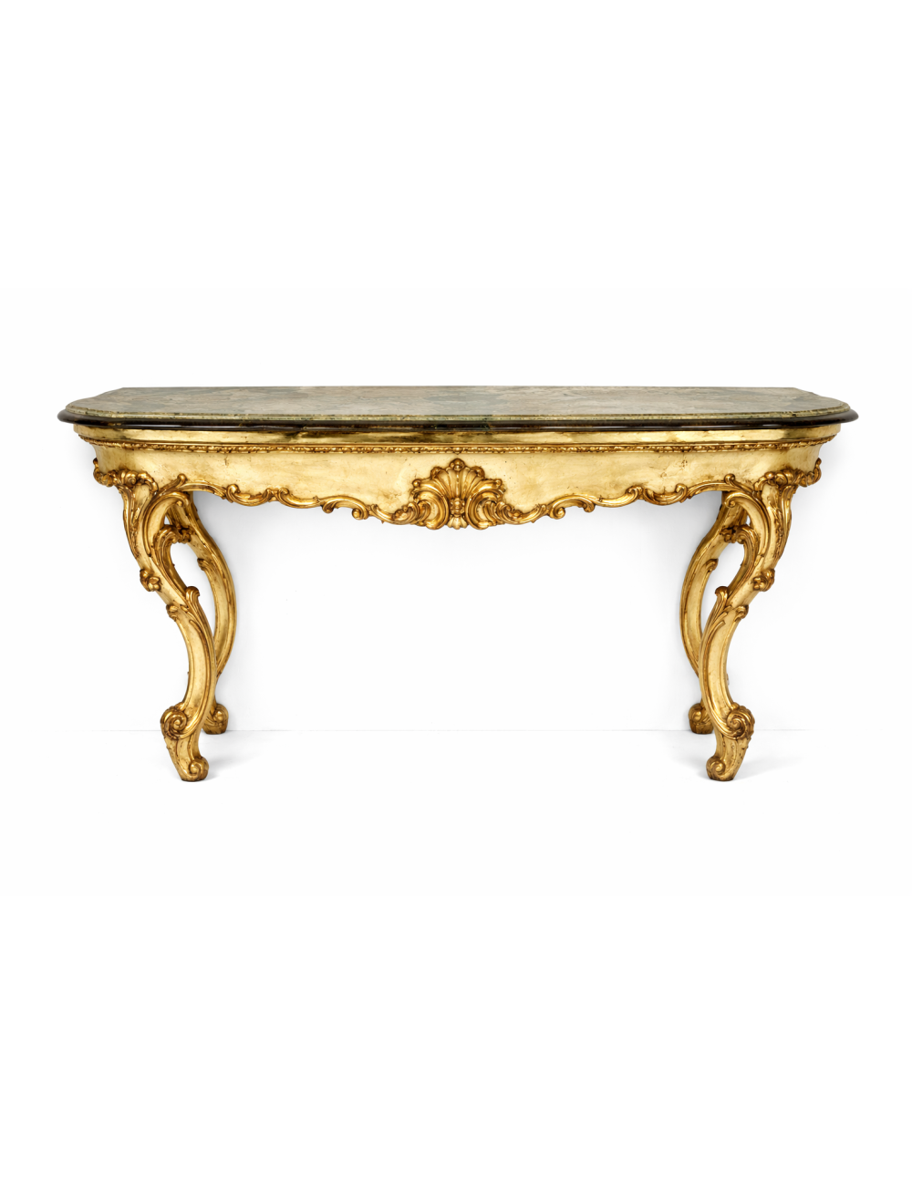 Consolle laccata Stile Luigi XVI con inserti in oro zecchino, bordo laccato e parte interna tappezzata