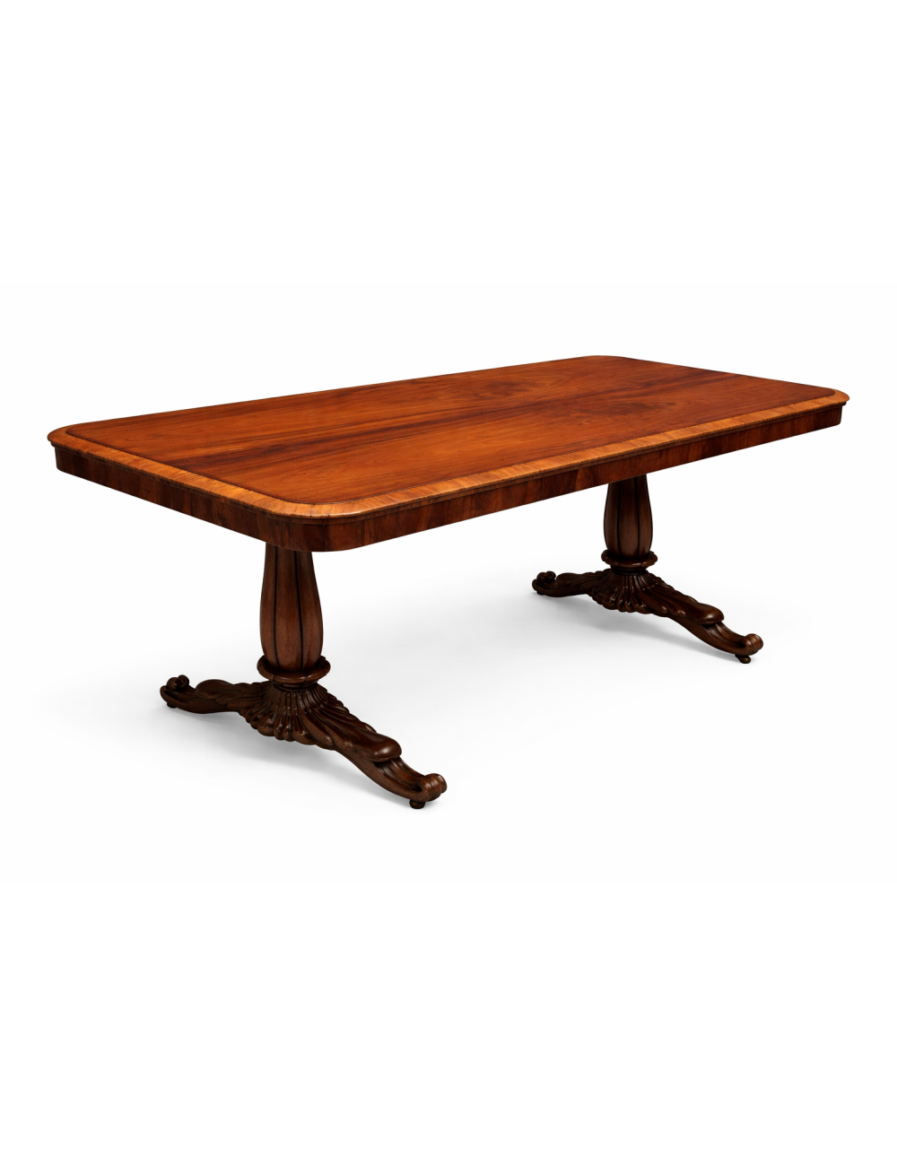 Scrivania rettangolare in palissandro epoca Vittoriana