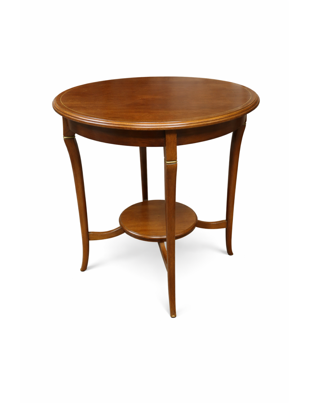 Modern inlaid round coffee table