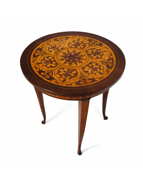 Inlaid round coffee table late 18th - early 19th century England