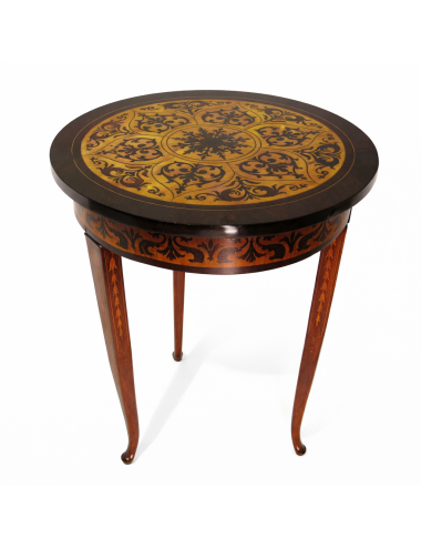 Inlaid round coffee table late 18th - early 19th century England