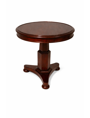 Three-tier openable round mahogany coffee table - Victorian