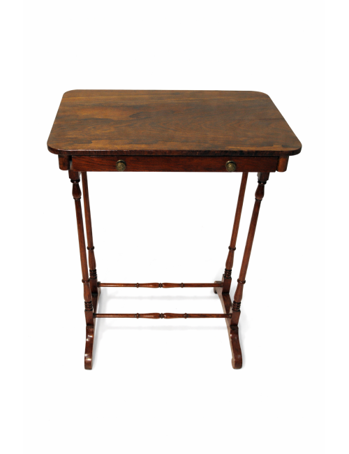 Rectangular rosewood coffee table with drawer - English 18th century