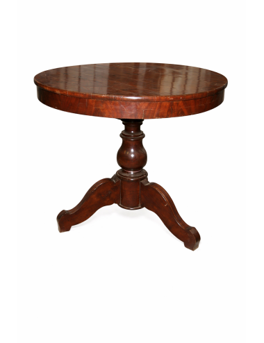 Round mahogany coffee table - English Victorian