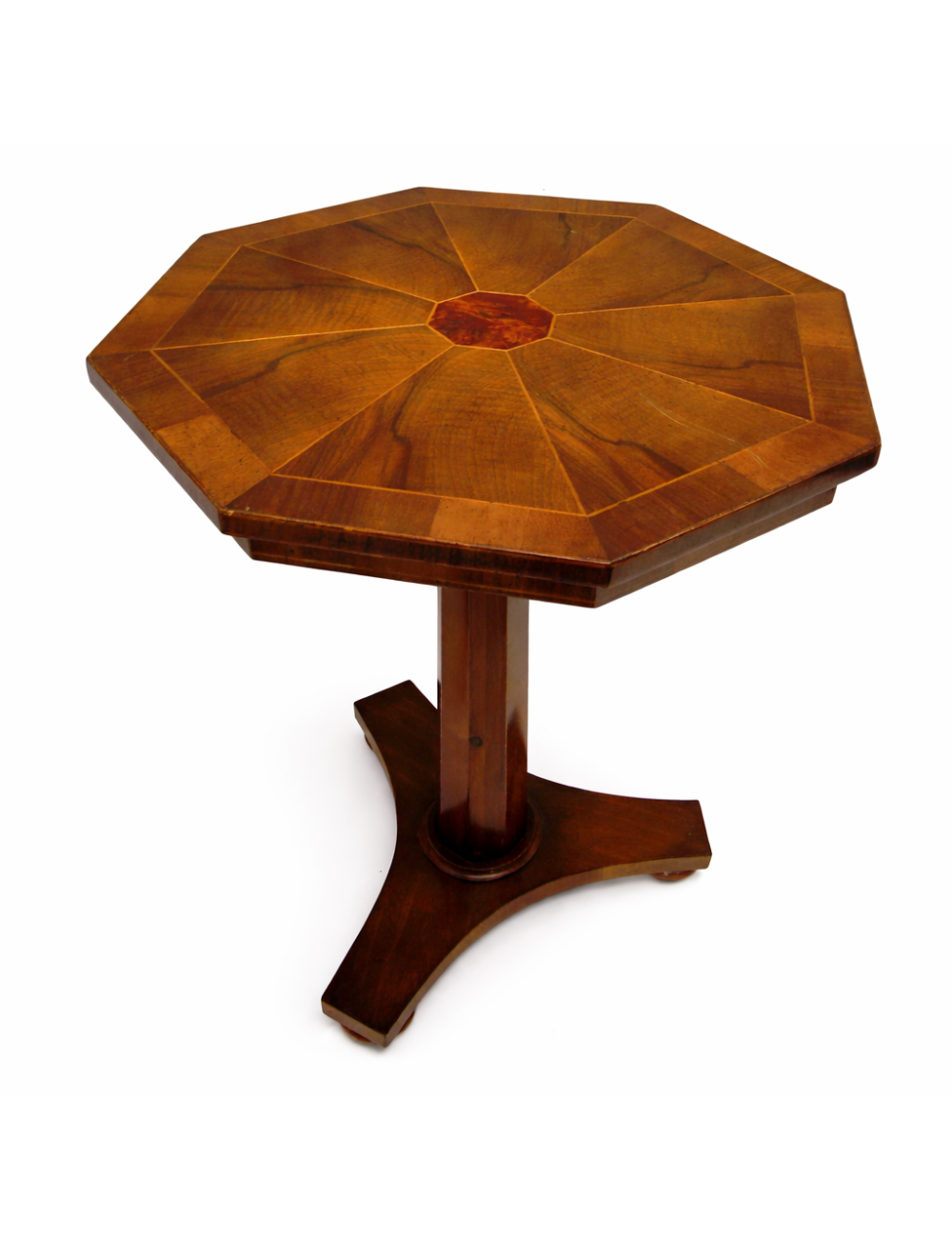 Octagonal centre table walnut walnut modern