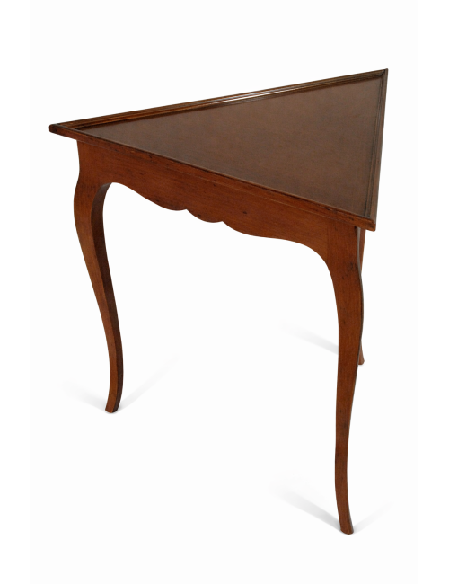 Modern cherry triangular coffee table