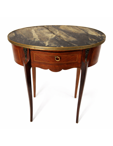 Small cabinet with marble top and brass edge - France, early 19th century