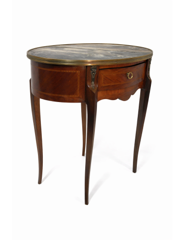 Small cabinet with marble top and brass edge - France, early 19th century