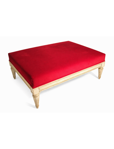 Lacquered coffee table / pouff - modern upholstered top