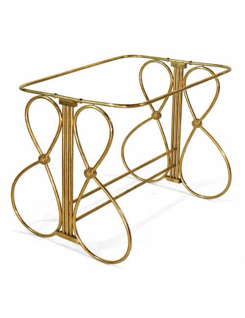 Tavolino moderno in ottone , pieghevole