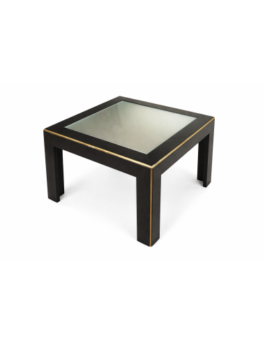 2 Square coffee tables 1)with glass 1)with modern wooden top