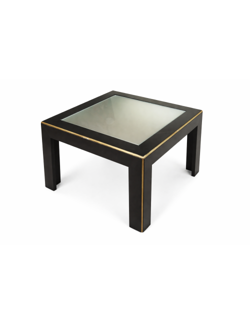 2 Square coffee tables 1)with glass 1)with modern wooden top