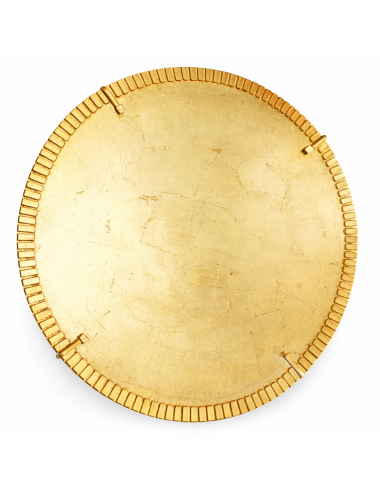 Tavolino moderno rotondo in ferro diametro cm 82 colore oro