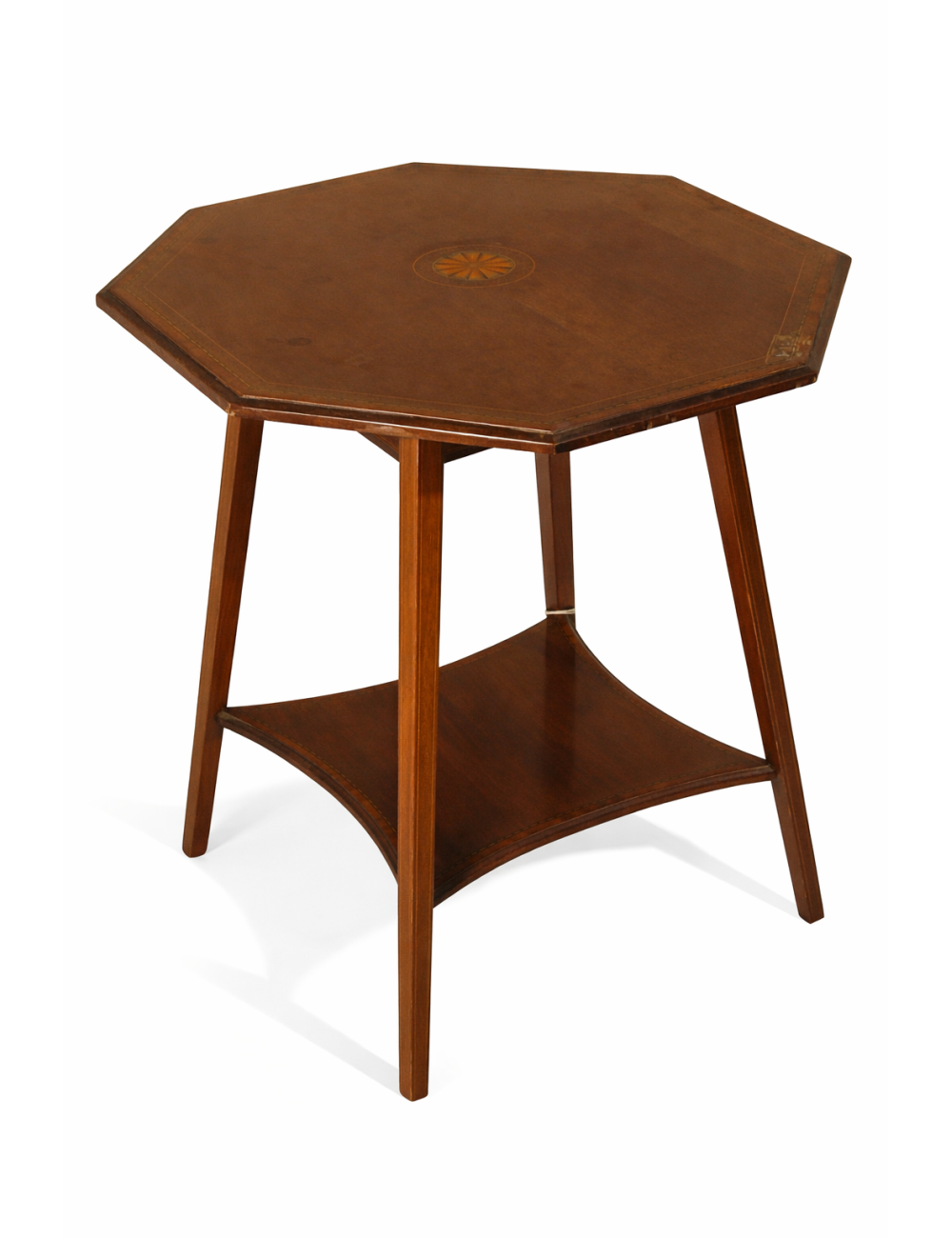 Tavolino esagonale intarsiato
