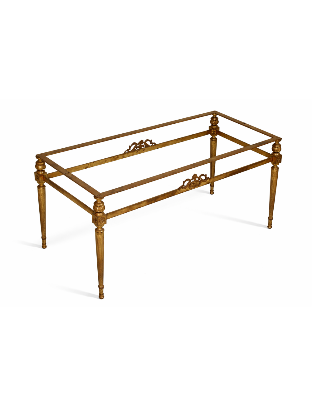 Modern brass coffee table base