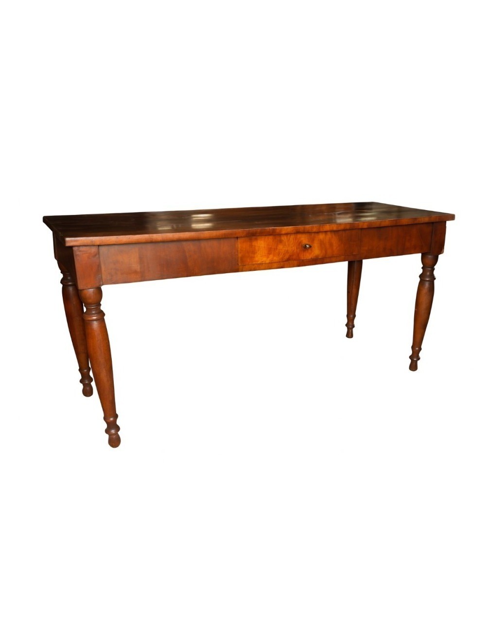 Walnut veneered writing table