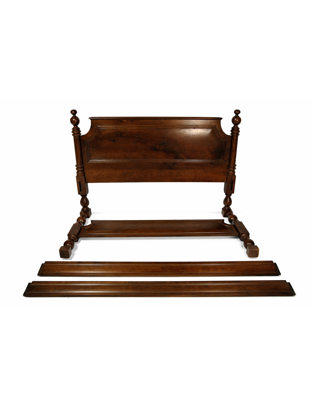 Letto in legno noce massello matrimoniale moderno