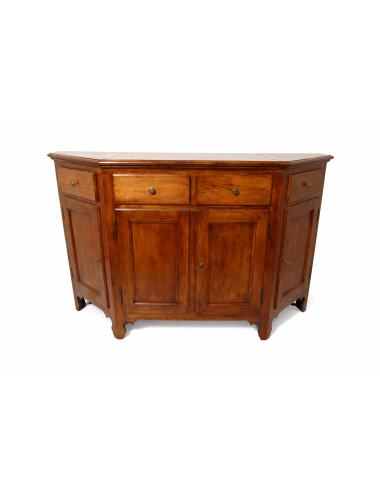 Notched walnut sideboard