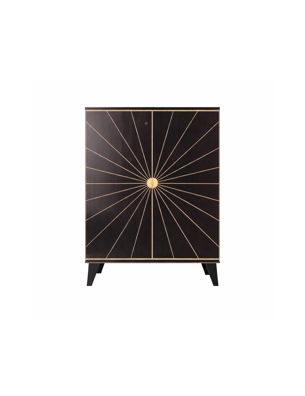 Credenza con schienale interno a specchio anticato moderna