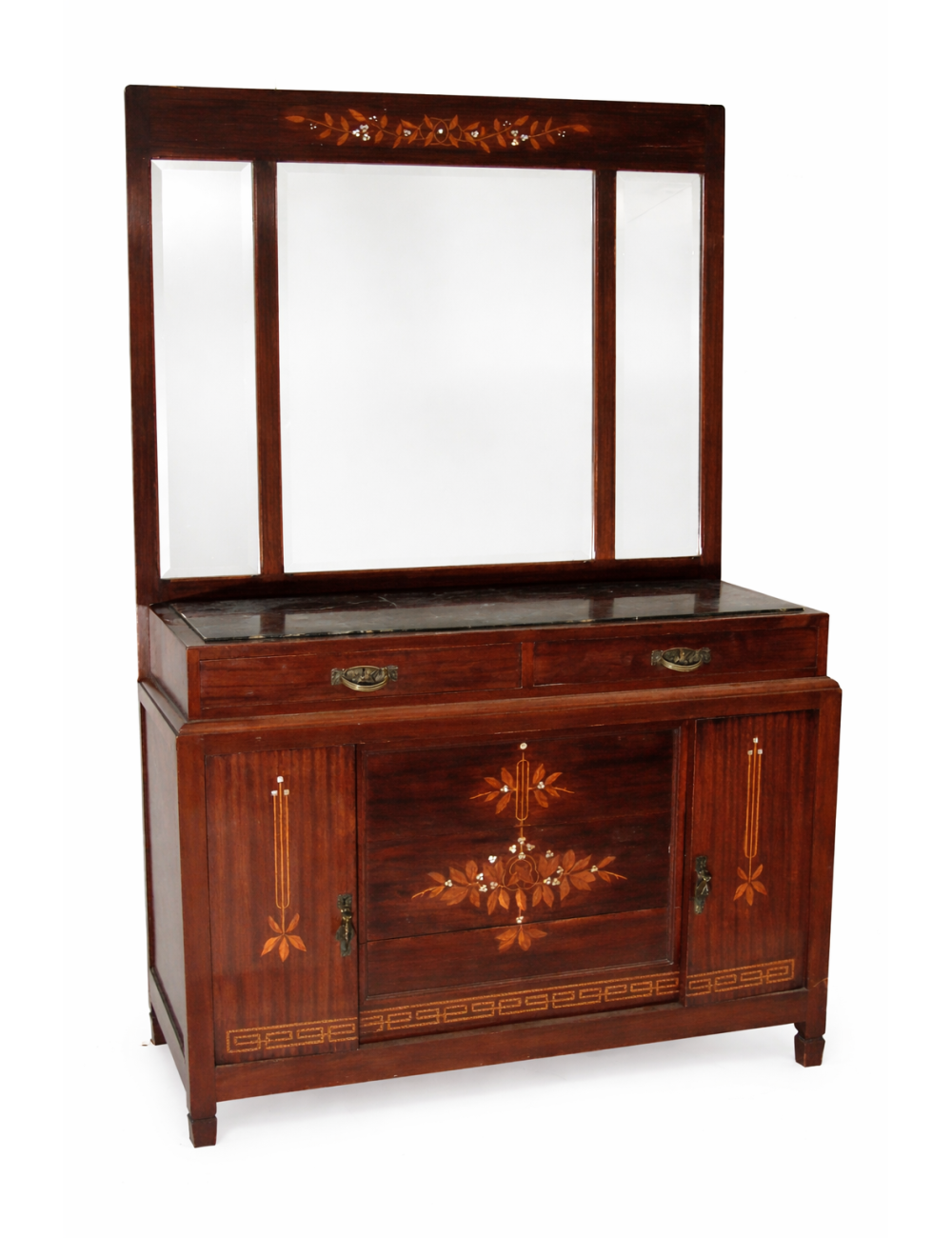 Liberty-style chest of drawers with mirror