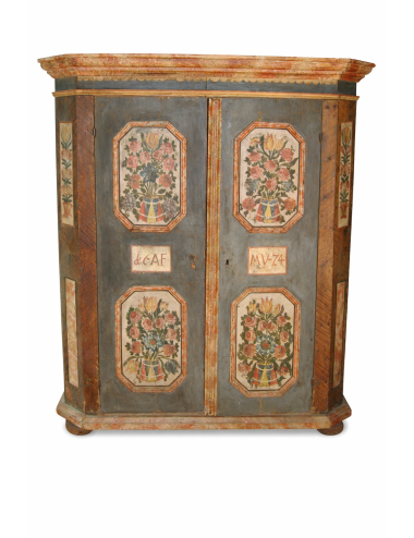 Painted tulip cabinet 1674 Engadine