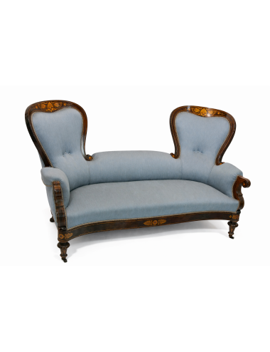 Light blue textile sofa