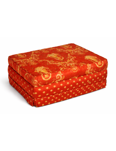 Modern red textile ottoman/bed