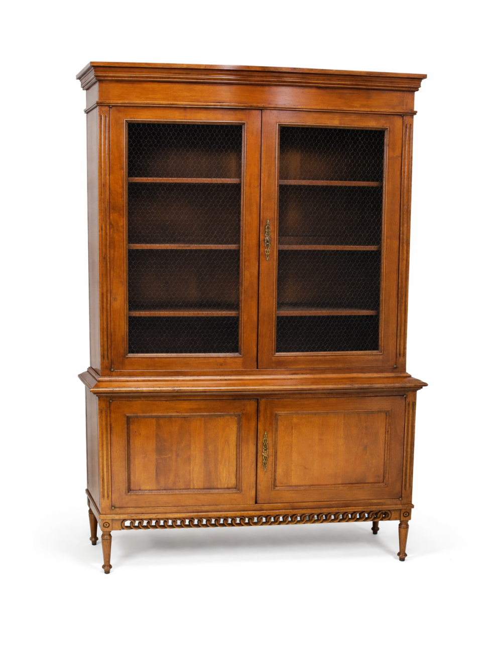 Libreria moderna in noce stile Luigi XVI